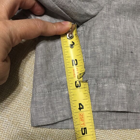 Athleta Cabo Linen Shorts Women 2 Gray Pull-On Cuffed Leg Light Beach Travel - Picture 10 of 10